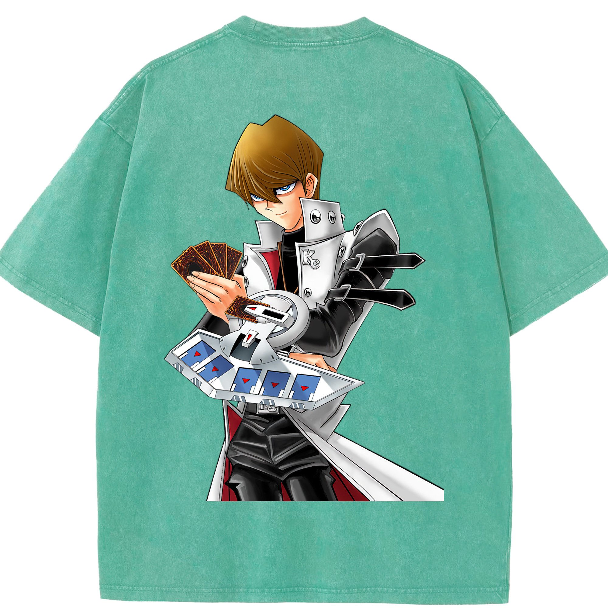 （画像用） 遊☆戯☆王 Yu-Gi-Oh! 綿100% ヴィンテージ風 半袖Tシャツ（背面プリント）